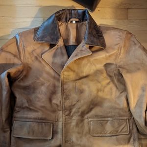 Leather coat